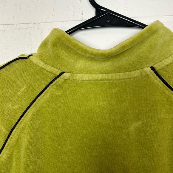 Style & Co Sport Beautiful Green Velour Track Jacket - Picture 6 of 6